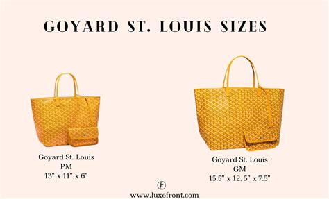 goyard goyardine saint louis pm grey|goyard st louis size comparison.